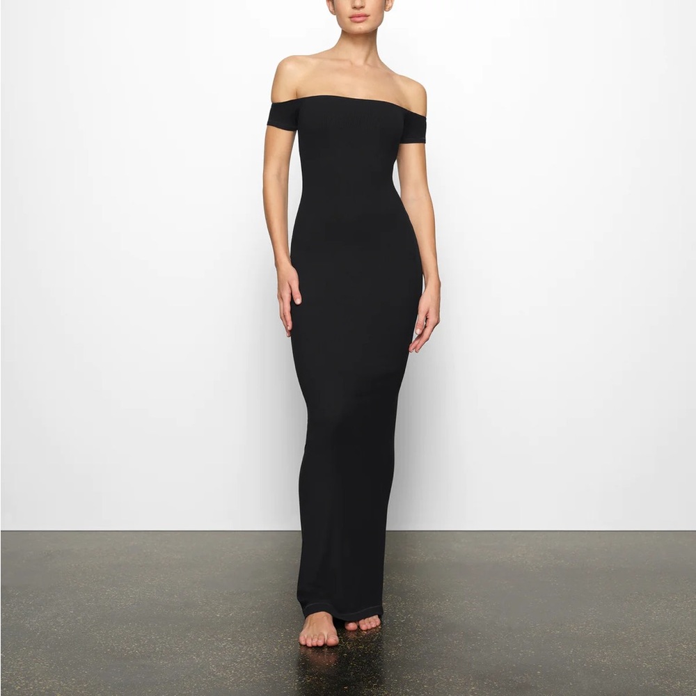 Skims Soft Lounge Off The Shoulder Dress